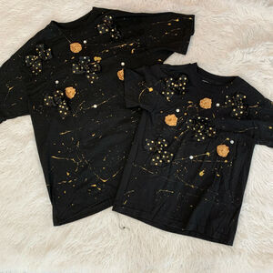 Vintage 90s Matching Mother Daughter Homemade Glitter Homemade Single Stitch Lot